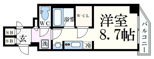 アスヴェル神戸元町海岸通の物件間取画像